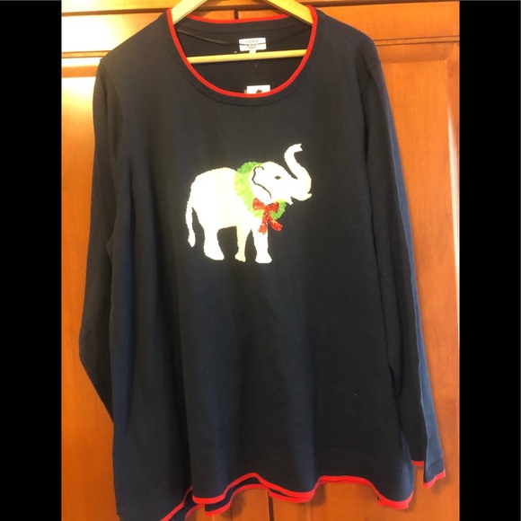 Ivy Navy Elephant Christmas Nwt 3x 